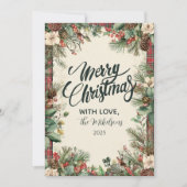 Holiday Tartan Christmas Feestdagenkaart (Voorkant)