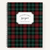 Holiday Tartan | Gepersonaliseerd recept Notitieboek (Voorkant)