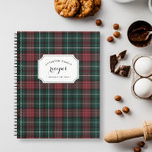 Holiday Tartan | Gepersonaliseerd recept Notitieboek