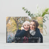 Holiday Tartan | Kerstfotokaart Feestdagenkaart (Staand voorkant)