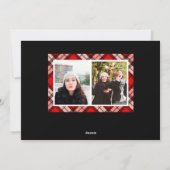 Holiday Tartan | Kerstfotokaart Feestdagenkaart (Achterkant)