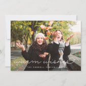 Holiday Tartan | Kerstfotokaart Feestdagenkaart (Voorkant)