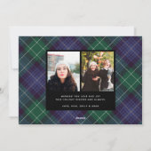 Holiday Tartan | Kerstfotokaart Feestdagenkaart (Achterkant)