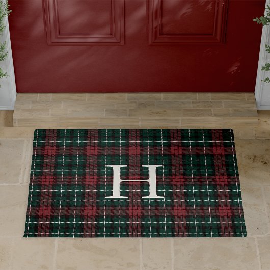 Holiday Tartan Monogram Deurmat