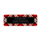 Holiday Tartan Return Address Label (Voorkant)