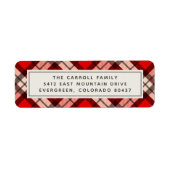 Holiday Tartan Return Address Label (Voorkant)