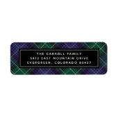 Holiday Tartan Return Address Label (Voorkant)