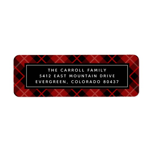 Holiday Tartan Return Address Label (Voorkant)