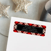 Holiday Tartan Return Address Label
