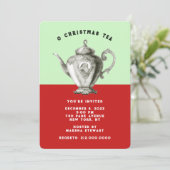 Holiday Tea Invites Kaart (Staand voorkant)