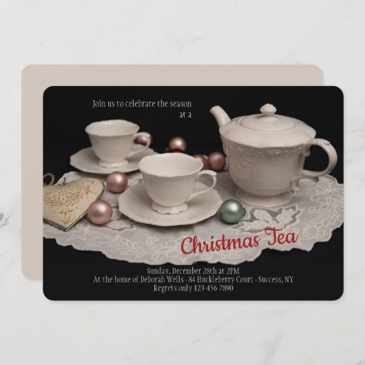 Holiday Tea  Kaart (Voorkant / Achterkant)