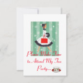 Holiday Tea Party-uitnodiging Kaart (Voorkant)