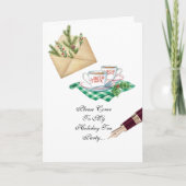 Holiday Tea Party-uitnodiging Kaart (Voorkant)