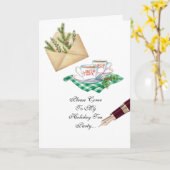 Holiday Tea Party-uitnodiging Kaart (Gele Bloem)