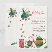 Holiday Tea Uitnodiging (Voorkant / Achterkant)