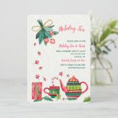 Holiday Tea Uitnodiging (Staand voorkant)