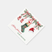 Holiday Teddy Bear Design Servet (Hoek)