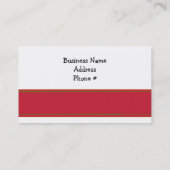 Holiday Teddy Bear op Striped Achtergrond Visitekaartje (Achterkant)