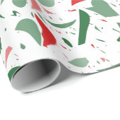 Holiday Terrazzo Red Green Kerstmis Cadeaupapier (Rol Hoek)