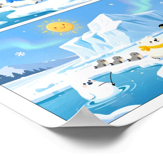 Holiday Theme Spot the Difference Kids Activity  Poster (Hoek)