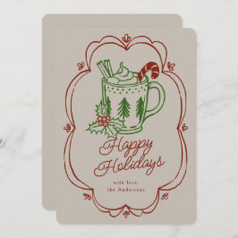 Holiday Themed Mug In Warm Colors Feestdagenkaart