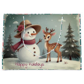 Holiday Themed Paper Groot Cadeauzakje (Voorkant)