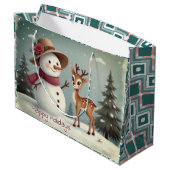 Holiday Themed Paper Groot Cadeauzakje (Achterkant Gekanteld)