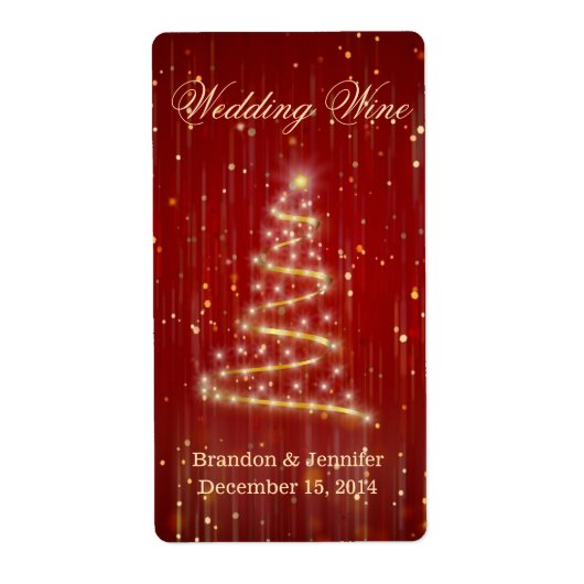 Holiday Thlekte Weddenschap Mini Wine Label (Voorkant)