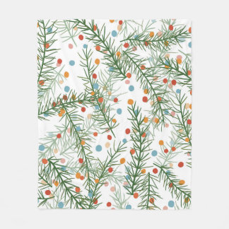 Holiday throw fleece deken