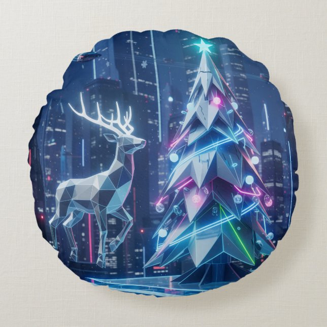 Holiday Throw Pillow Rond Kussen (Voorkant)