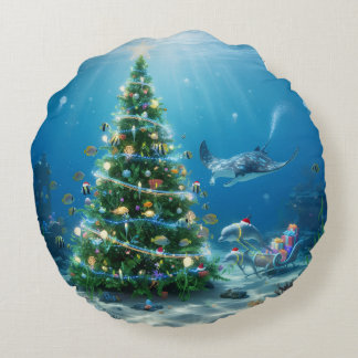 Holiday Throw Pillow Rond Kussen