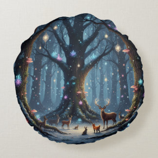 Holiday Throw Pillow Rond Kussen