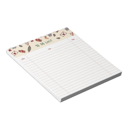 Holiday To-Do List Notepad Notitieblok (Schuin)