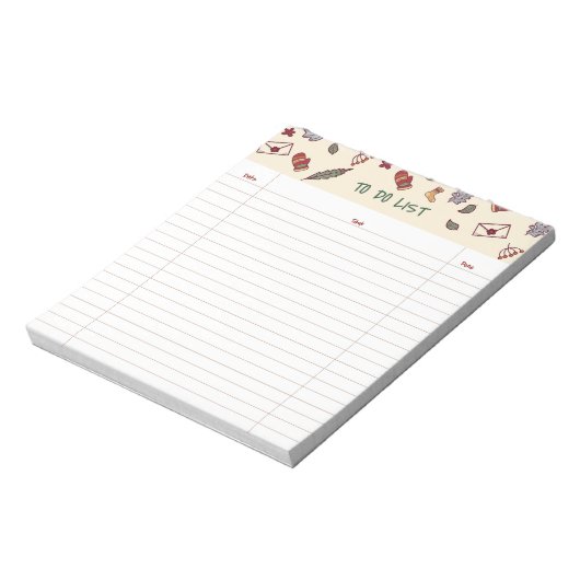 Holiday To-Do List Notepad Notitieblok (Linkerzijde)
