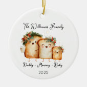 Holiday Toast Family Christmas Keramisch Ornament (Voorkant)