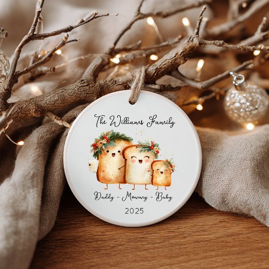 Holiday Toast Family Christmas Keramisch Ornament