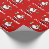 Holiday Toast van de Zwarte Kerstman Cadeaupapier (Hoek)