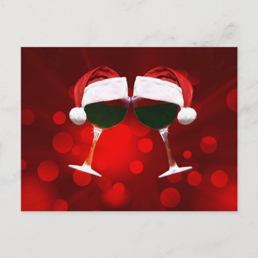 Holiday Toasting Funny Wine Briefkaart (Voorkant)