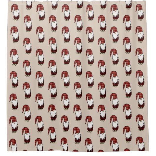 Holiday Tomte Shower Curtain Douchegordijn (Voorkant)