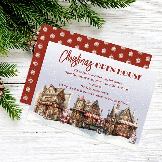 Holiday Town Village Kerst Open Huis Kaart