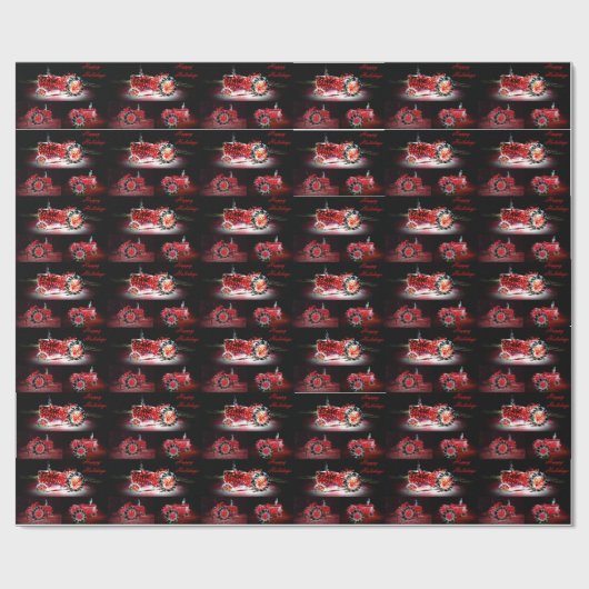 Holiday Tractor wrapping paper Cadeaupapier (Vlak)