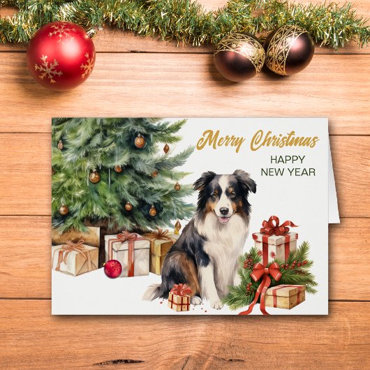 Holiday Tree Border Collie Dog Christmas