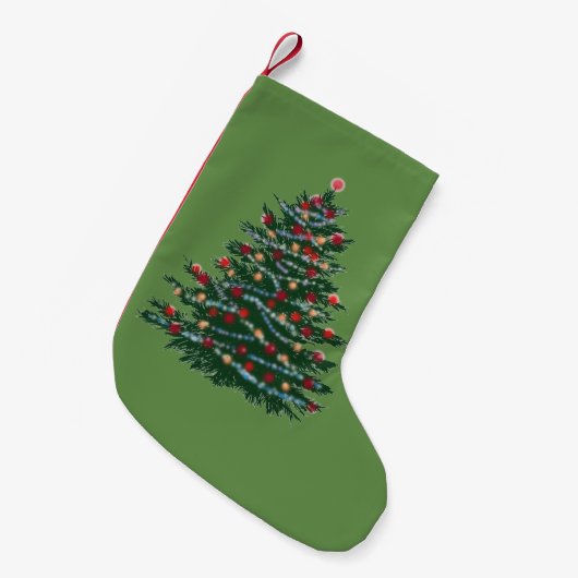 Holiday Tree Custom Kerstkous Kleine Kerstsok (Voorkant (Hangend))