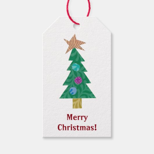 Holiday Tree Gift Labels Cadeaulabel (Voorkant)