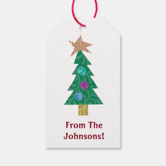 Holiday Tree Gift Labels Cadeaulabel (Achterkant)