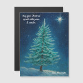 Holiday Tree Magnet Kaart (Voorkant / Achterkant)