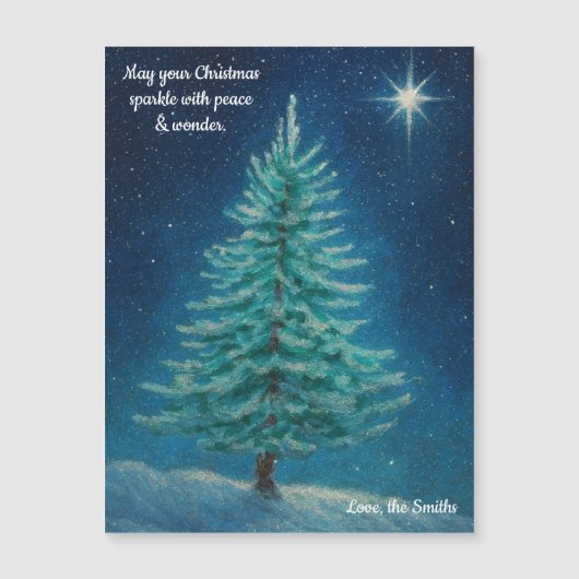 Holiday Tree Magnet Kaart (Voorkant)