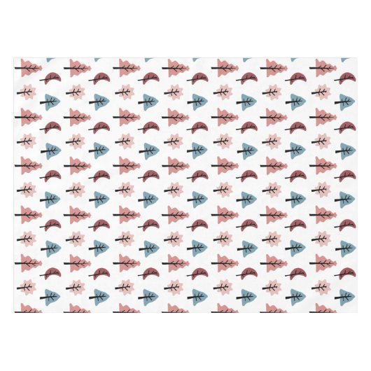 Holiday Tree Pattern Cookie Cutter Kerstmis Tafelkleed (Voorkant (Horizontaal))