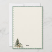 Holiday Tree Presents Teddy Bear Rustic Christmas Feestdagenkaart (Achterkant)