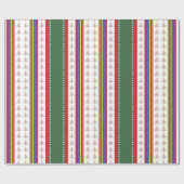 Holiday Tree & Stripes Cadeauverpakking – Feesteli Cadeaupapier (Vlak)
